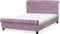 AVALLON - Tweepersoonsbed - Roze - 140 x 200 cm - Fluweel