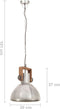 vidaXL Hanglamp industrieel rond 25 W E27 30 cm zilverkleurig