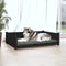vidaXL - Hondenmand - 105,5x75,5x28 - cm - massief - grenenhout - zwart