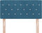 vidaXL - Hoofdbord - met - Kristallen - Knop - Ge - tufted - Donkerblauw - 90 - cm - Fluweel