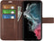 Lunso - Geschikt voor Samsung Galaxy S23 Ultra - cover bookcase hoes - Coffee