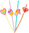 Point Virgule Dots set van 4 rietjes uit silicone multicolor