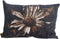 PTMD Meja Black Velvet Cushion Flower Print Rectangle