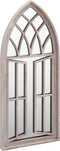vidaXL - Tuinspiegel - 70x30 - cm - ijzer - zandkleurig