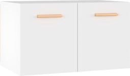 vidaXL - Wandkast - 60x36,5x35 - cm - bewerkt - hout - wit