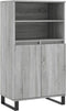 vidaXL - Hoge - kast - 60x36x110 - cm - bewerkt - hout - grijs - sonoma - eikenkleurig