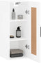 vidaXL - Wandkast - 34,5x34x90 - cm - bewerkt - hout - wit