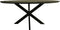 Tafel Zurich ovaal swiss edge - 180x100x76 - Zwart - Acaciahout/metaal