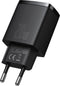 Baseus Compact Quick Wall Charger - 20W - 1x USB-A 1x USB-C - Zwart