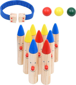 vidaXL Bowlingspel massief grenenhout meerkleurig