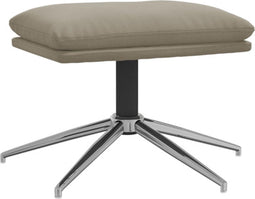 vidaXL - Voetenbank - 60x60x35 - cm - microvezelstof - lichtgrijs