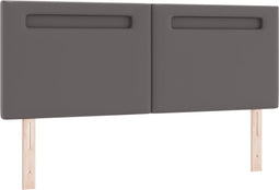vidaXL - Hoofdbord - Eenvoudig - Ontwerp - Grijs - 160 - cm - Kunstleer