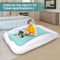 Kinderluchtbed - 2-in-1 kinderreisbed met elektrische pomp en valbeveiliging - 157 x 96 x 30 cm