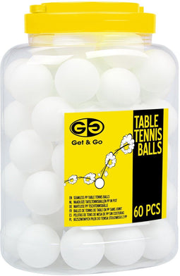 Get & Go - Tafeltennisballen - Set van 60 - Wit (60 stuks)