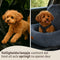 By Cee Cee Fluffy Autostoel - Hondenmand Auto - Veiligheidsriem - Donkergrijs - Maat S