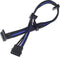 Silverstone PP07-BTSBA - Kabel - Molex (4-pin) naar SATA (data) - Blauw Zwart