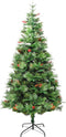 vidaXL - Kerstboom - met - LED - en - dennenappels - 195 - cm - PVC - en - PE - groen