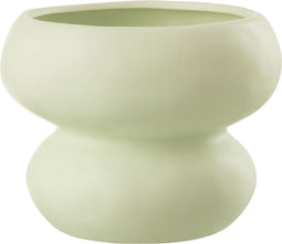 J-Line bloempot Cirkel - porselein - lichtgroen - Ø 19.5 cm