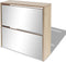 vidaXL - Schoenenkast - met - spiegel - 3-laags - 63x17x102,5 - cm - betongrijs