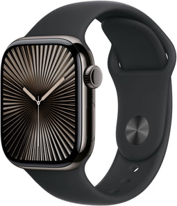 Apple Watch Series 10 - Smartwatch - GPS + Cellular - 42mm - Titanium - Grijs (Zwart)