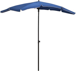 vidaXL - Parasol - met - paal - 200x130 - cm - azuurblauw