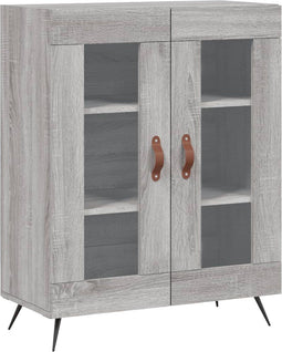 vidaXL - Dressoir - 69,5x34x90 - cm - bewerkt - hout - grijs - sonoma - eikenkleurig