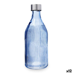 Quid Maison - Waterfles - Glas 1 L - Marineblauw (12 Stuks)