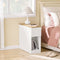 SoBuy FBT162-WN - Nachtkastje - Deels open deels dichte kast - Wit