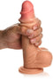 JOCK - Real Skin Dildo met Ballen - 21 cm & Lichtkleurig