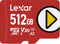 Lexar Play 512GB - microSDXC UHS-I - Leessnelheid 150MB/s - Rood
