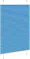 vidaXL - Plissé - rolgordijn - 85x100 - cm - stofbreedte - 84,4 - cm - polyester - blauw