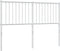 vidaXL - Hoofdbord - 135 - cm - metaal - wit