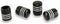 Dunlop Ventieldopjes Auto - Aluminium - 16,8 x 10,9mm - Zwart/Zilver (4 stuks)