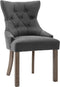 vidaXL - Eetkamerstoelen - 2 - st - stof - grijs