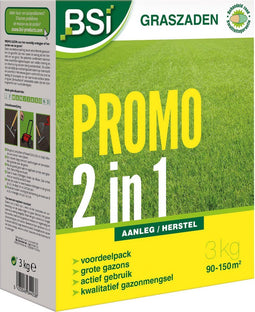 Graszaad Promo 2 in 1: Herstel en Snel kiemend - Graszaad voor het aanleggen en herstellen van uw gazon - 3 kg