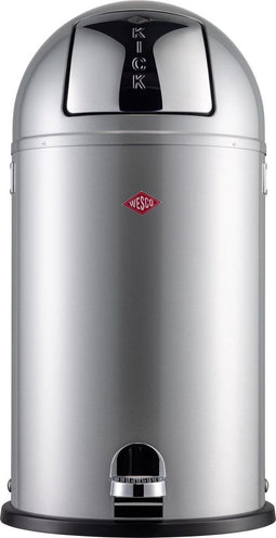 Wesco Kickboy Prullenbak - 40 liter - Zilver