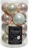 Kerstbal glas d3.5 cm zachtroze 16st kerst