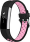 iMoshion Bandje Geschikt voor Fitbit Alta (HR)/Roze - iMoshion Siliconen sport band zilveren gesp zonder pinnetje - Zwart