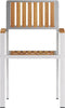 vidaXL - Stapelbare - Ligstoelen - 4 - stuks - Massief - Teakhout - en - Rvs