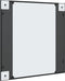 vidaXL - Wandspiegel - vierkant - 60x60 - cm - ijzer - zwart