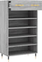 vidaXL - Schoenenkast - 60x35x105 - cm - bewerkt - hout - grijs - sonoma - eikenkleur