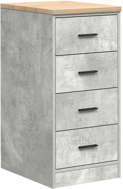 vidaXL - Garagekast - 40x51x85 - cm - massief - grenenhout - betongrijs