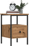 vidaXL - Nachtkastjes - 2 - st - 34x36x50cm - bewerkt - hout - artisanaal - eikenkleur