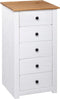 vidaXL - Dressoir - Panama - Range - 46x40x89 - cm - grenenhout - wit