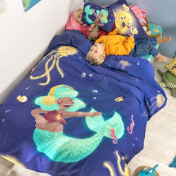 Happy Friday Duvet cover set 2 pieces Happy mermaid 155x220 cm (Single) Multicolor