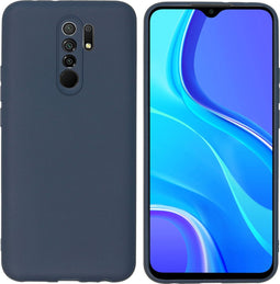 iMoshion Hoesje Geschikt voor Xiaomi Redmi 9 Hoesje Siliconen - iMoshion Color Backcover - Donkerblauw
