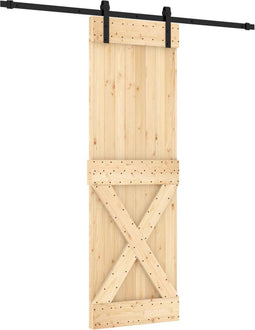 vidaXL - Schuifdeur - met - beslag - 70x210 - cm - massief - grenenhout