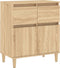 vidaXL - Dressoir - 60x35x70 - cm - bewerkt - hout - sonoma - eikenkleurig