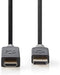 Nedis DisplayPort-Kabel - DisplayPort Male - HDMI Connector - 4K@60Hz - Verguld - 2.00 m - Rond - PVC - Antraciet - Window Box