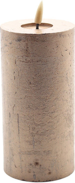 led kaars metallic champagne 15x7,5cm